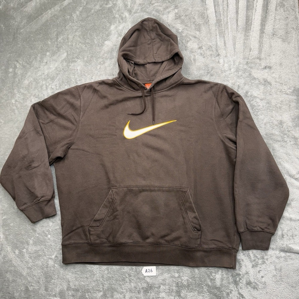 Nike Sweatshirt The Athletic Dept Mens XXL Brown Hoodie 375798-201 Pullover